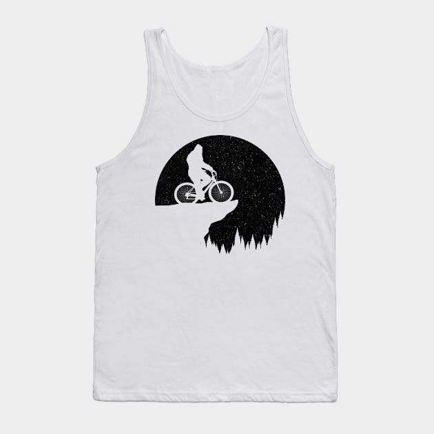 Bigfoot Riding Bike Tank Top by Tesszero